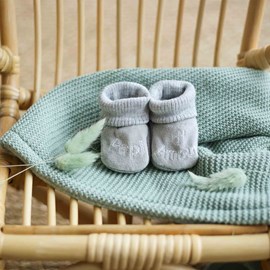 Chaussons bébé avec broderie papi d'amou