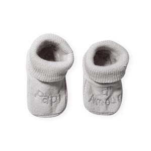 Chaussons bébé avec broderie papi d'amou