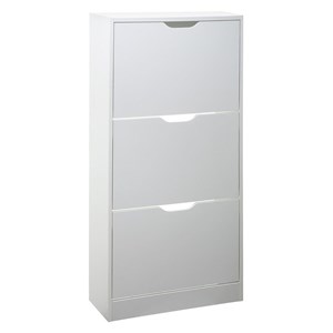 Armoire à chaussures bois 3 tiroirs blan