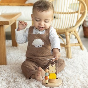 Jouet en bois labyrinthe à perles multic