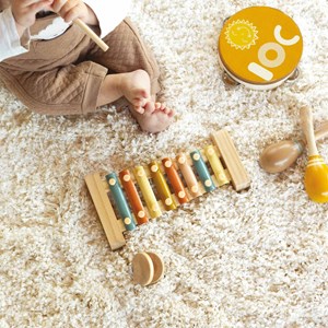 Coffret musical en bois multicolore