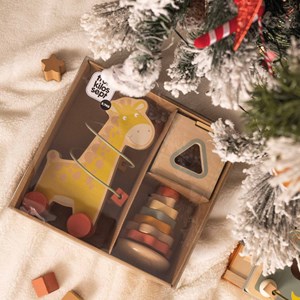 Coffret de 3 jouets d'éveil en bois mult