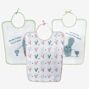 Lot de 3 bavoir bébé blanc