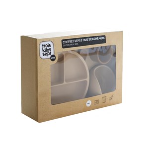 Coffret à ventouse en silicone caramel