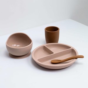 Coffret à ventouse en silicone marron