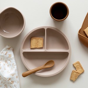 Coffret à ventouse en silicone marron