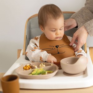 Coffret à ventouse en silicone marron