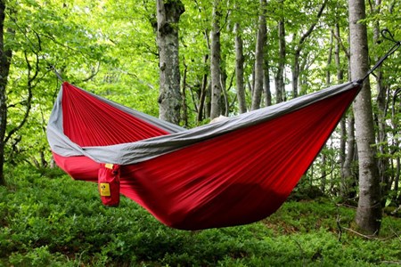 hamac double bordeaux grey