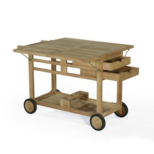 Desserte roulante en teck ecograde part