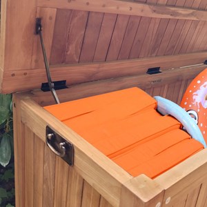 Coffre de jardin en teck 120 cm aoba