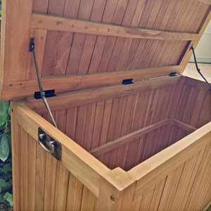 Coffre de jardin en teck 120 cm aoba