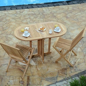 Salon de jardin en teck tahiti 120x60 cm