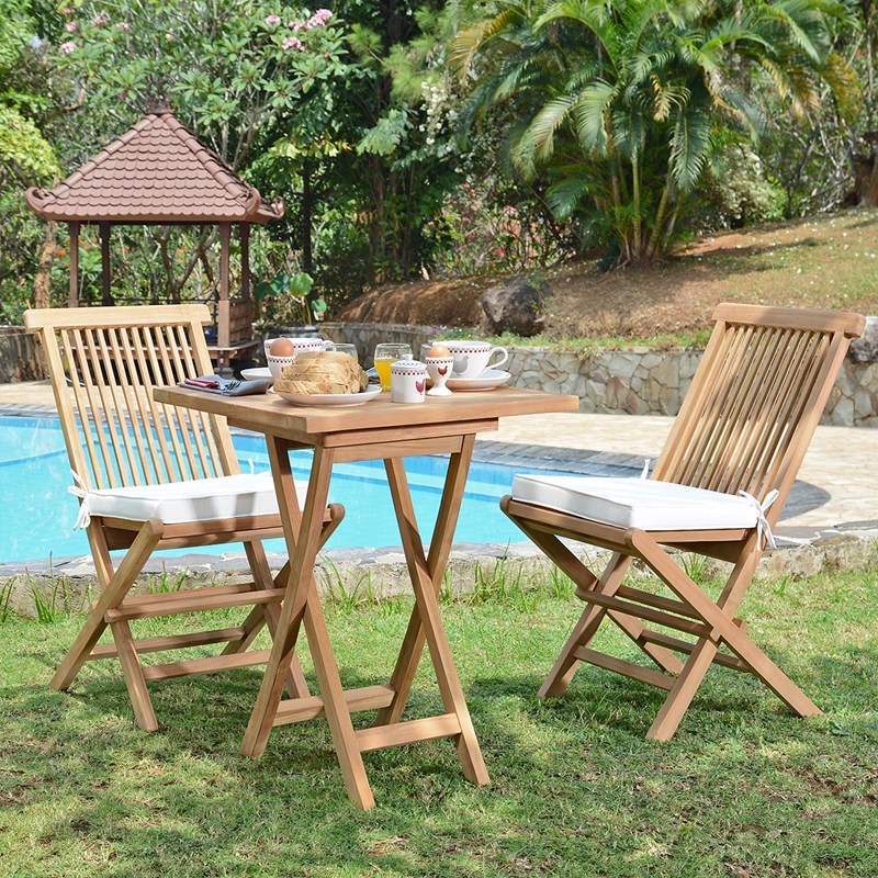 TECK'Attitude - Salon de jardin en teck sawu 60 cm
