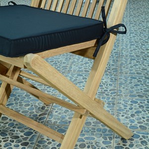 Lot de 2 chaises pliantes en teck java