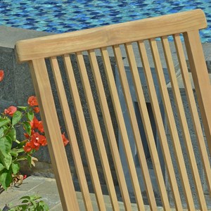 Lot de 2 chaises pliantes en teck java