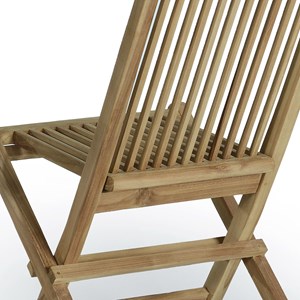 Lot de 2 chaises pliantes en teck java
