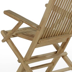 Lot de 2 fauteuils pliants en teck java