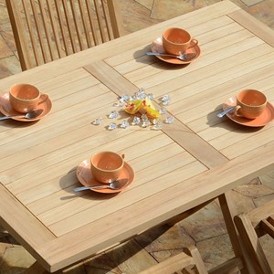 Table pliante teck kensaï 120 x 70 cm