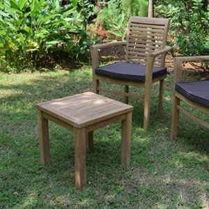 Table basse carrée teck coffee 45 cm