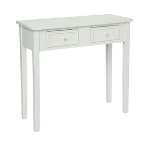 Console 2 tiroirs blanche 'charme'