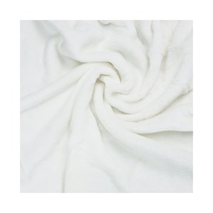 Couverture polaire à poils longs blanc 8