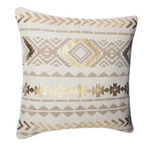 Housse de coussin 40x40 beige etnik gold