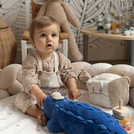 Grande peluche - crocodile bleu