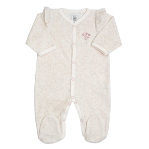 Tenue de naissance - fleurs ecru 1 mois