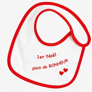 2 bavoirs bébé naissance rouge