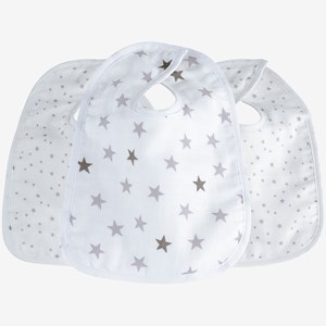 3 bavoirs premier âge gris