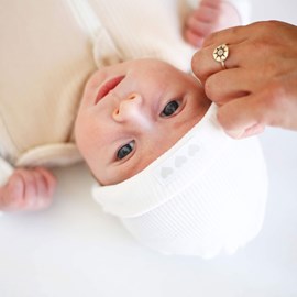 Bonnet tubulaire de naissance blanc 0 mo