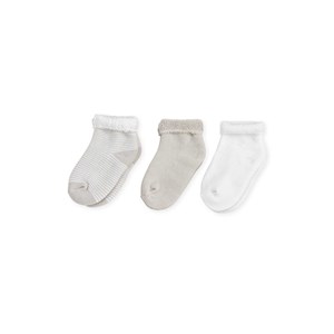 Lot de 3 paires de chaussettes bébé ecru