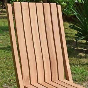 Lot de 2 chaises pliantes teck karimun