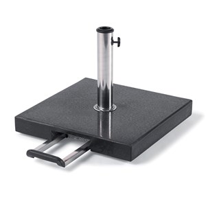 Pied de parasol à roulettes en granit