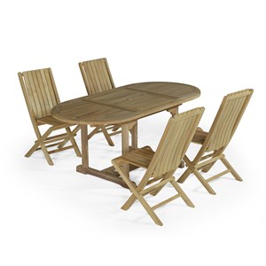 Salon de jardin teck alizé + 4 chaises