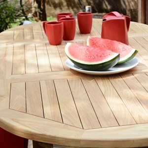 Salon de jardin teck alizé + 4 chaises