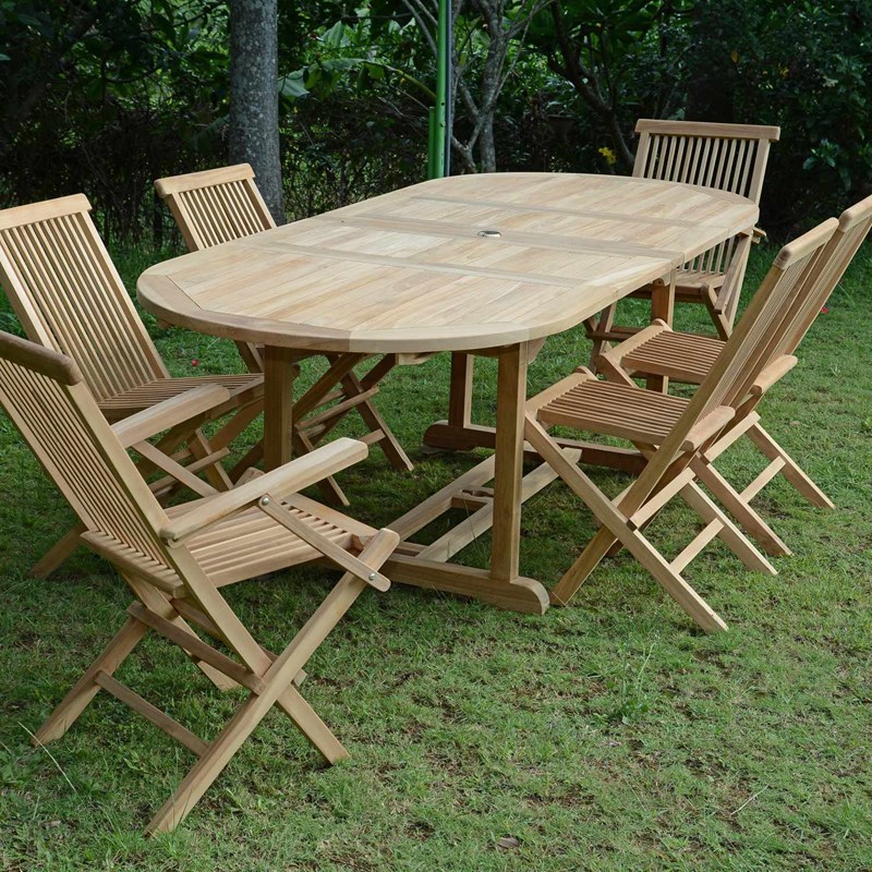 Salon de jardin teck castiglione 6 pers