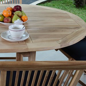 Salon de jardin teck sarragosse, 6 pers
