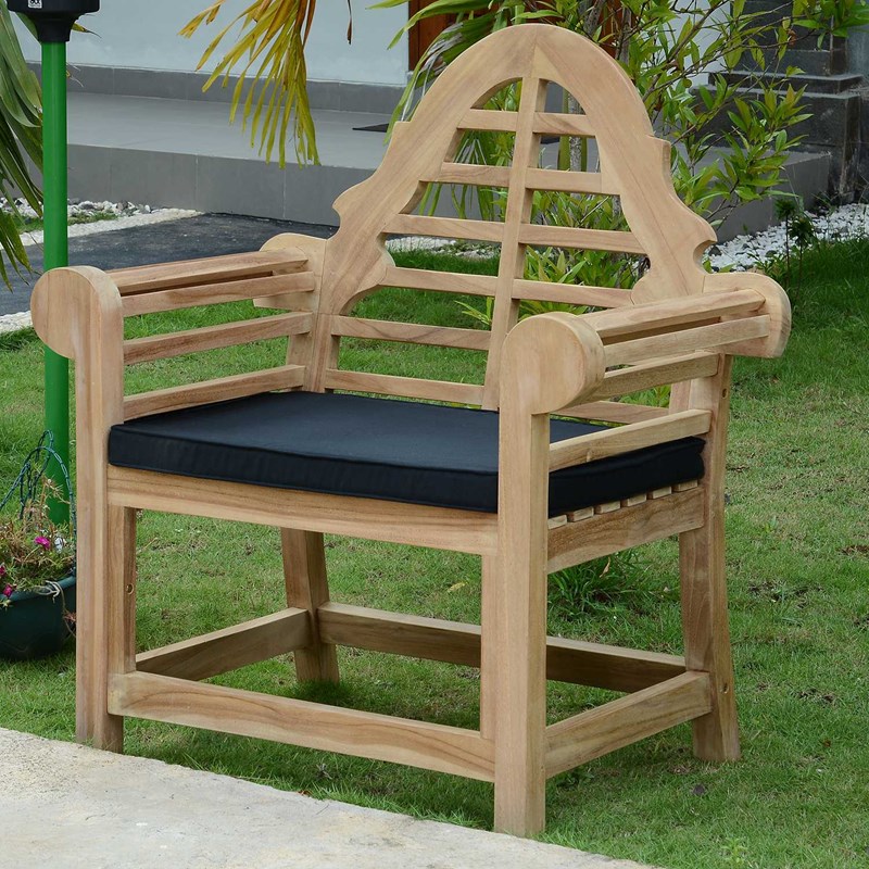 TECK'Attitude - Coussin noir pour fauteuil marlborough