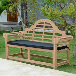 Coussin noir - banc marlborough 167 cm