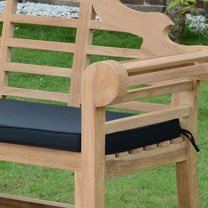 Coussin noir - banc marlborough 167 cm