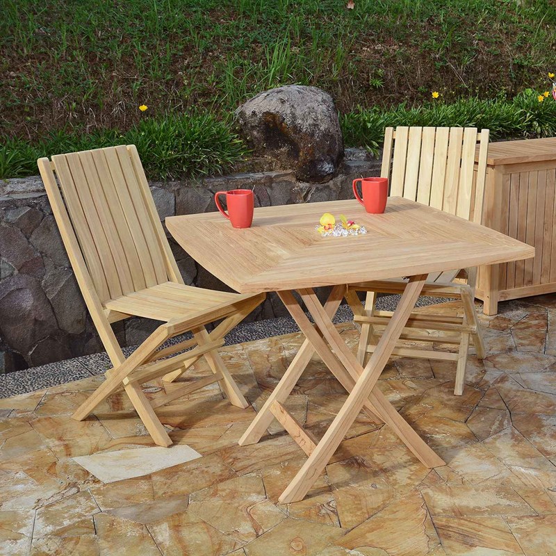 Salon de jardin teck oman, 2 places