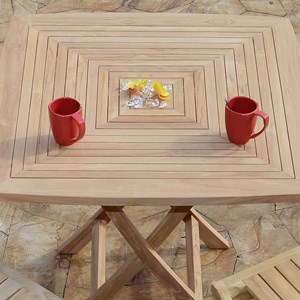 Salon de jardin teck oman, 2 places