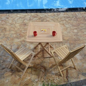 Salon de jardin teck oman, 2 places