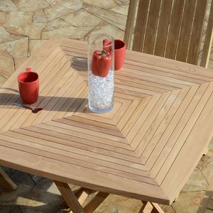 Salon de jardin teck antibes, 4 places