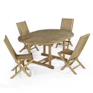 Salon de jardin teck talmont, 4/6 places