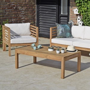 Table basse teck coffee 120 x 60 cm