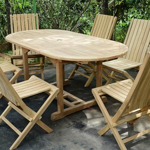 Table teck sirius 120/180x90cm