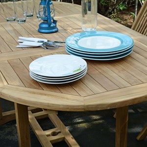 Salon de jardin teck hawai 1,2 - 1,8 m