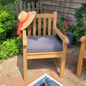 Fauteuil en teck boston - dossier droit